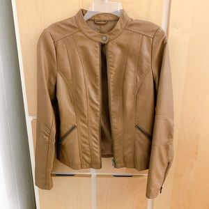 Brown leather jacket